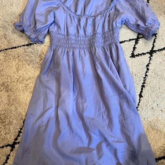 Wilfred Allegoria Poplin square neck Blue Midi Dress - Picture 2 of 8